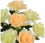 Искусственные цветы букет куст розы крупный, 55см  207 изображение 2