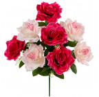 Искусственные цветы букет куст розы крупный, 55см  207 изображение 3