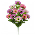 Искусственные цветы букет маков трехцветный, 52см  566 изображение 1