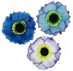 Искусственные цветы букет маков трехцветный, 52см  566 изображение 3