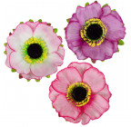 Искусственные цветы букет маков трехцветный, 52см  566 изображение 5