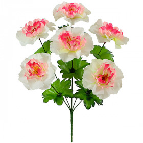 Искусственные цветы букет пионов Рассвет, 43см  472 изображение 3611