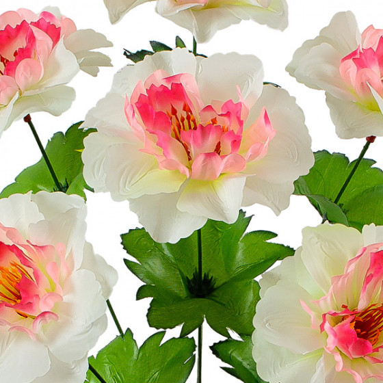Искусственные цветы букет пионов Рассвет, 43см  472 изображение 13