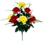 Штучні квіти букет гвоздичок двохкольорових,  46см 0172 зображення 1