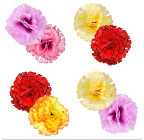 Искусственные цветы букет гвоздик двухцветых, 46 см  0172 изображение 2