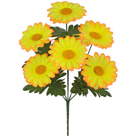 Искусственные цветы букет герберы желтой, 41см  0123/Р изображение 3868