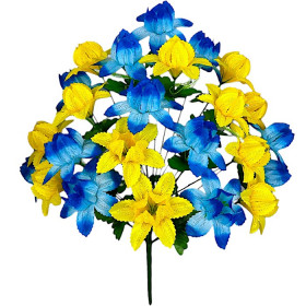 Штучні квіти букет лілій, 67см 0094К зображення 4598