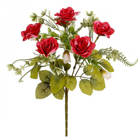 Искусственные цветы букет розы декоративные с бутончиками, 31см 4056/Р изображение 4225