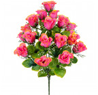 Штучні квіти букет атласні бутони троянд з кашкою, 53см 1057 зображення 1