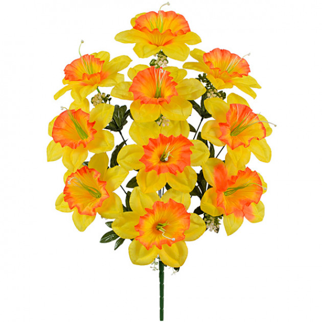 Искусственные цветы букет нарцисс гигант, 60см  746 изображение 514