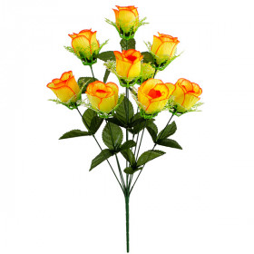 Искусственные цветы букет роза бутон с кружевной розеткой, 56см  749 изображение 517