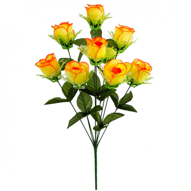 Штучні квіти букет троянда бутон з мереживною розеткою, 56см 749 зображення 517