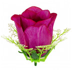 Искусственные цветы букет роза бутон с кружевной розеткой, 56см  749 изображение 2