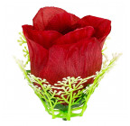 Искусственные цветы букет роза бутон с кружевной розеткой, 56см  749 изображение 4