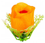 Искусственные цветы букет роза бутон с кружевной розеткой, 56см  749 изображение 7