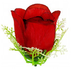 Искусственные цветы букет роза бутон с кружевной розеткой, 56см  749 изображение 8