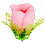Искусственные цветы букет роза бутон с кружевной розеткой, 56см  749 изображение 9