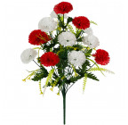 Искусственные цветы букет гвоздик Победа, 59см  748 изображение 1