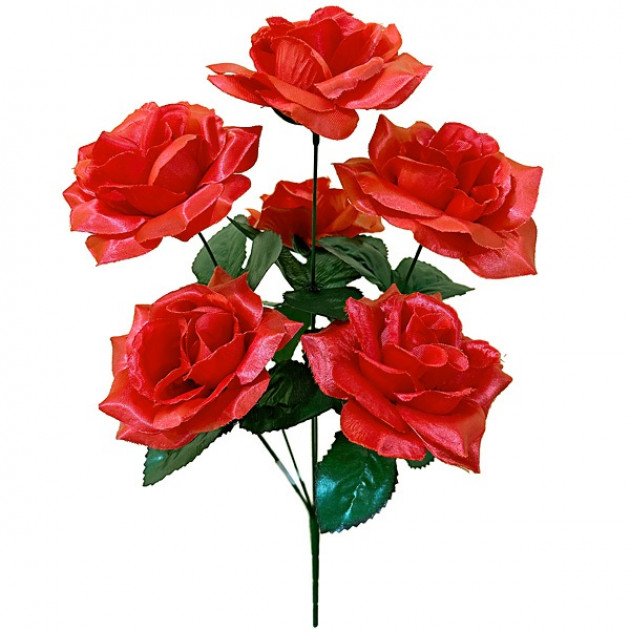 Штучні квіти букет троянда чайна, 45см 960 зображення 4203