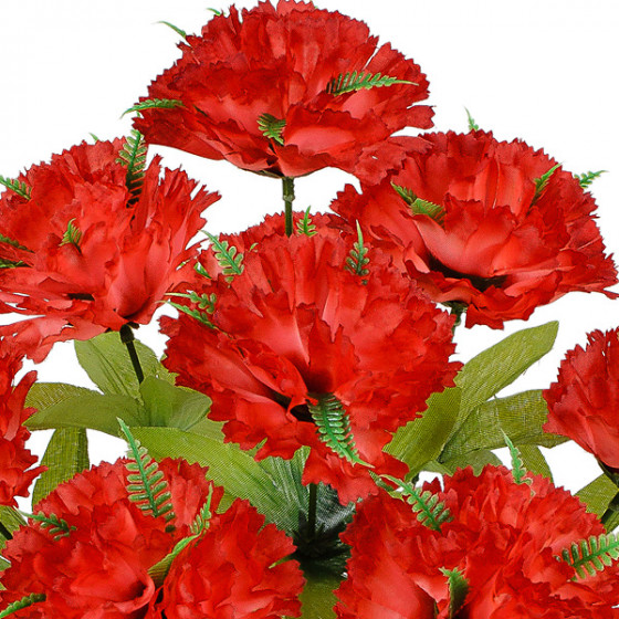 Искусственные цветы букет гвоздика 9-ка Елочка, 41см  9201 изображение 4