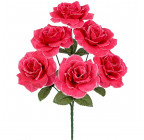 Штучні квіти букет троянд, 37см 9205 зображення 2