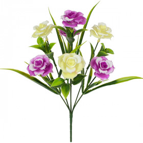 Искусственные цветы букет розы пластиковые, 35см  6077 изображение 3541