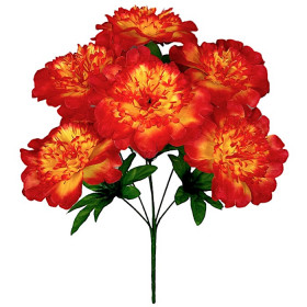 Искусственные цветы букет пионы, 42см  9214 изображение 4634