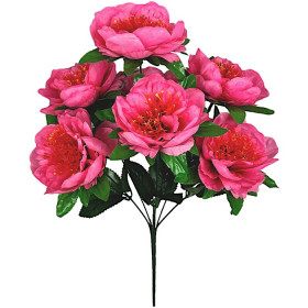 Искусственные цветы букет пионы натуральные, 45см  9215 изображение 4635