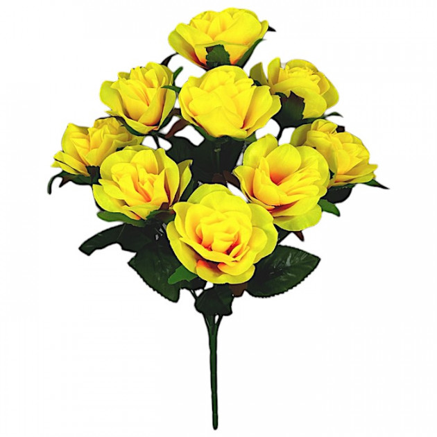 Искусственные цветы букет роза 9-ка, 41см  9216 изображение 4636