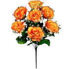 Искусственные цветы букет розы в розетке, 45см  9193 изображение 1