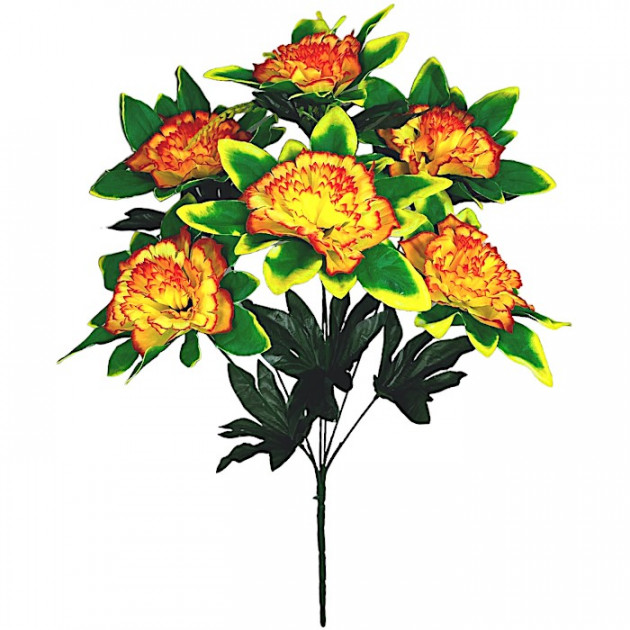Штучні квіти букет гвоздики на світлій підставці, 57см 7158 зображення 4619
