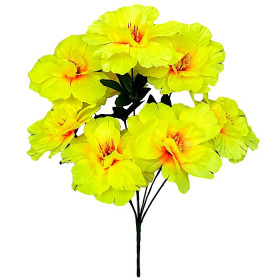 Искусственные цветы букет гибискуса 8-ка, 44см  0166/1 изображение 4551
