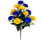 Искусственные цветы букет гвоздик Победа серия Украина, 58см  748 ж/б изображение 1