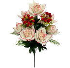 Искусственные цветы букет розы Калина красная, 57см  1025 изображение 1