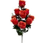Штучні квіти букет бутони троянд великі Атлас, 70см 1028 зображення 1