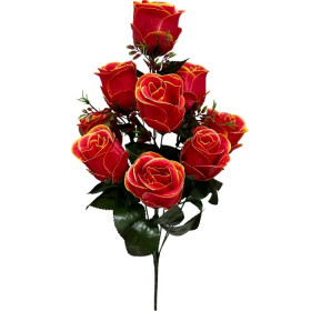 Искусственные цветы букет бутоны роз крупные Атлас, 70см  1028 изображение 4289