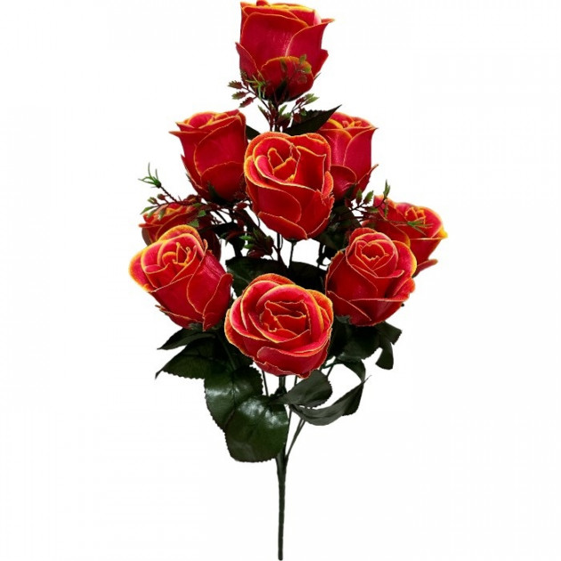 Штучні квіти букет бутони троянд великі Атлас, 70см 1028 зображення 4289