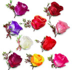 Штучні квіти букет бутони троянд великі Атлас, 70см 1028 зображення 2