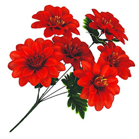 Искусственные цветы букет георгины плотные, 50см  8064 изображение 4622