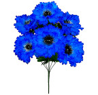 Штучні квіти букет волошки великі кольорові, 46см 8066 зображення 1