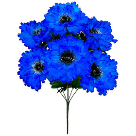 Штучні квіти букет волошки великі кольорові, 46см 8066 зображення 4464