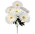 Искусственные цветы букет ромашки белые, 54см  8069 изображение 1