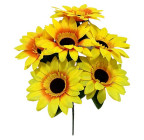 Искусственные цветы букет подсолнухи полевые, 46см  8070 изображение 1