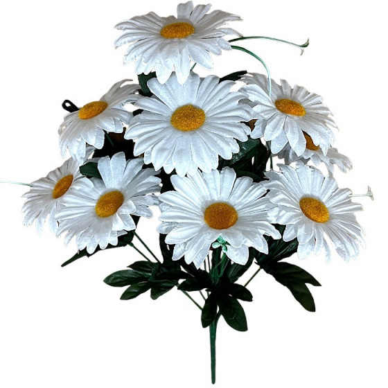 Искусственные цветы букет куст ромашек, 50см  8075 изображение 2