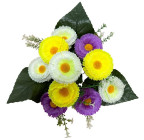 Искусственные цветы букет маргаритка Тройка, 36см  8078 изображение 1