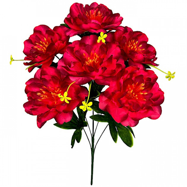 Искусственные цветы букет пионы нарядные, 55см  8079 изображение 4470