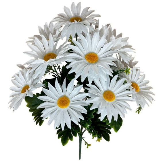 Искусственные цветы букет ромашки Классика, 50см  8081 изображение 2