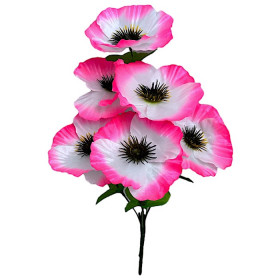 Искусственные цветы букет маков, 37см 003/Р изображение 4557