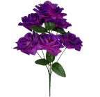 Штучні квіти букет троянда святкова бузкова, 45см 0065/Р зображення 1