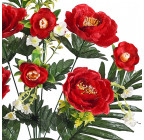 Искусственные цветы букет пионы атласные, 59см  7096 изображение 3